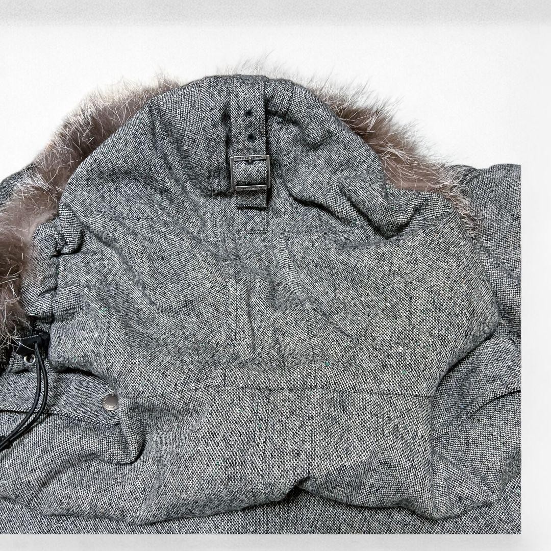 Burberry BLACK LABEL down jacket in silver fox fur grey size M Vintage Men's thumbnail 6