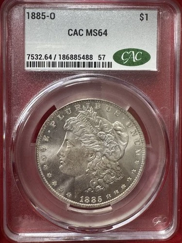 1885-O CAC MS64 Morgan Silver Dollar Free Shipping