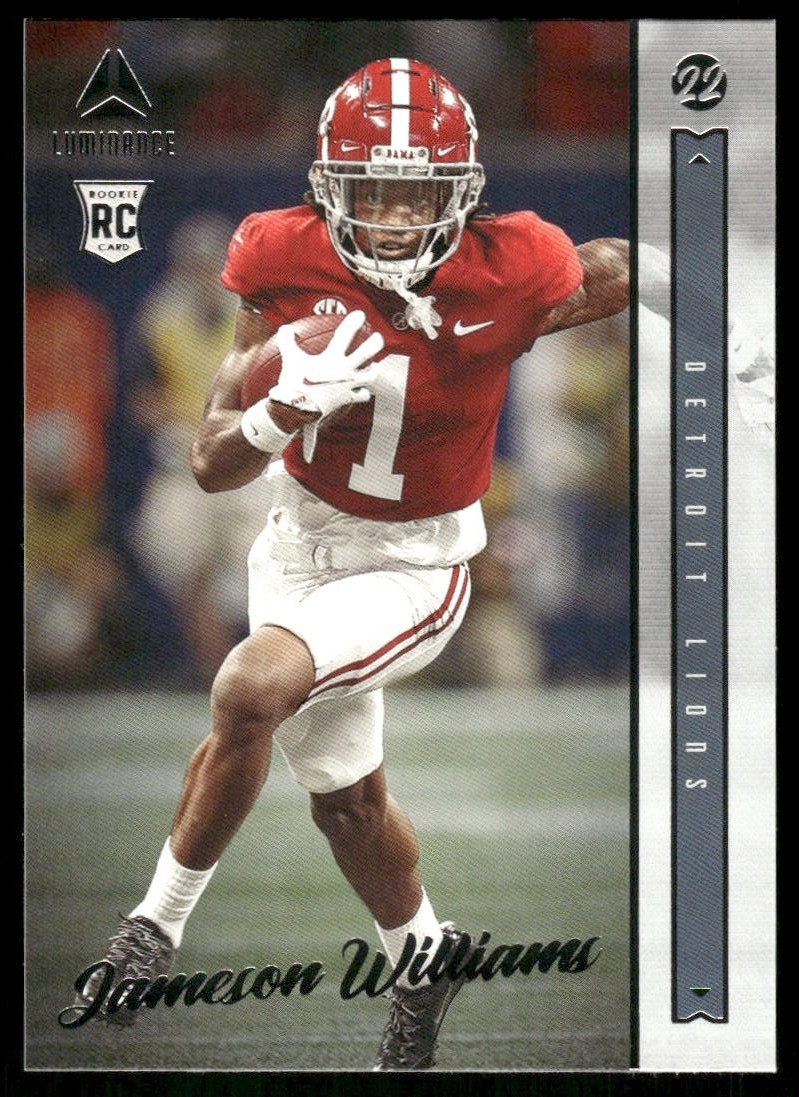 2022 Panini Luminance #115 Jameson Williams Rookie RC Lions football card