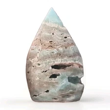Natural Crystal Hemimorphite Teardrop Freeform Ornament - USA