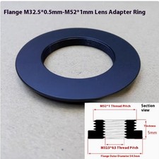 M32.5 32.5x0.5mm Female to M52 52x1mm Male M32.5-M52 Thread Mount Adapter Ring