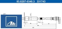 ATE 83.8207-0340.3 Bremsschlauch FüR Ford