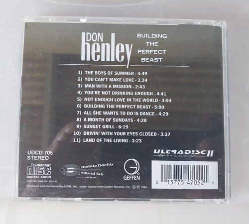 MFSL Don Henley – Building The Perfect Beast 24 Karat Gold Audiophile CD EX - Picture 2 of 3