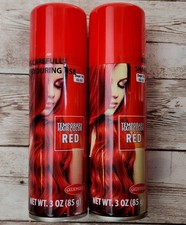 2-Pack Goodmark Temporary Spray Hair Color RED 3 oz Halloween or Cosplay