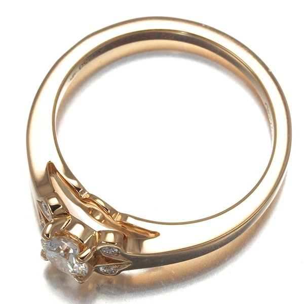 Auténtico Anillo Cartier Diamante 0.26ct F IF EX Bailarina Solitario EU50 18K RG Foto 3 de 4