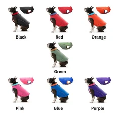 Gooby - Sports Vest, Fleece Lined Small Dog Cold Weather Jacket Coat Sweater