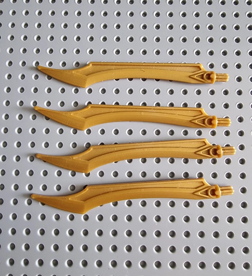 Lego Waffe Klinge Lang Gebogen 4 Stück 11305 perl gold 70738 70668 70750 P42 - Bild 1 von 1
