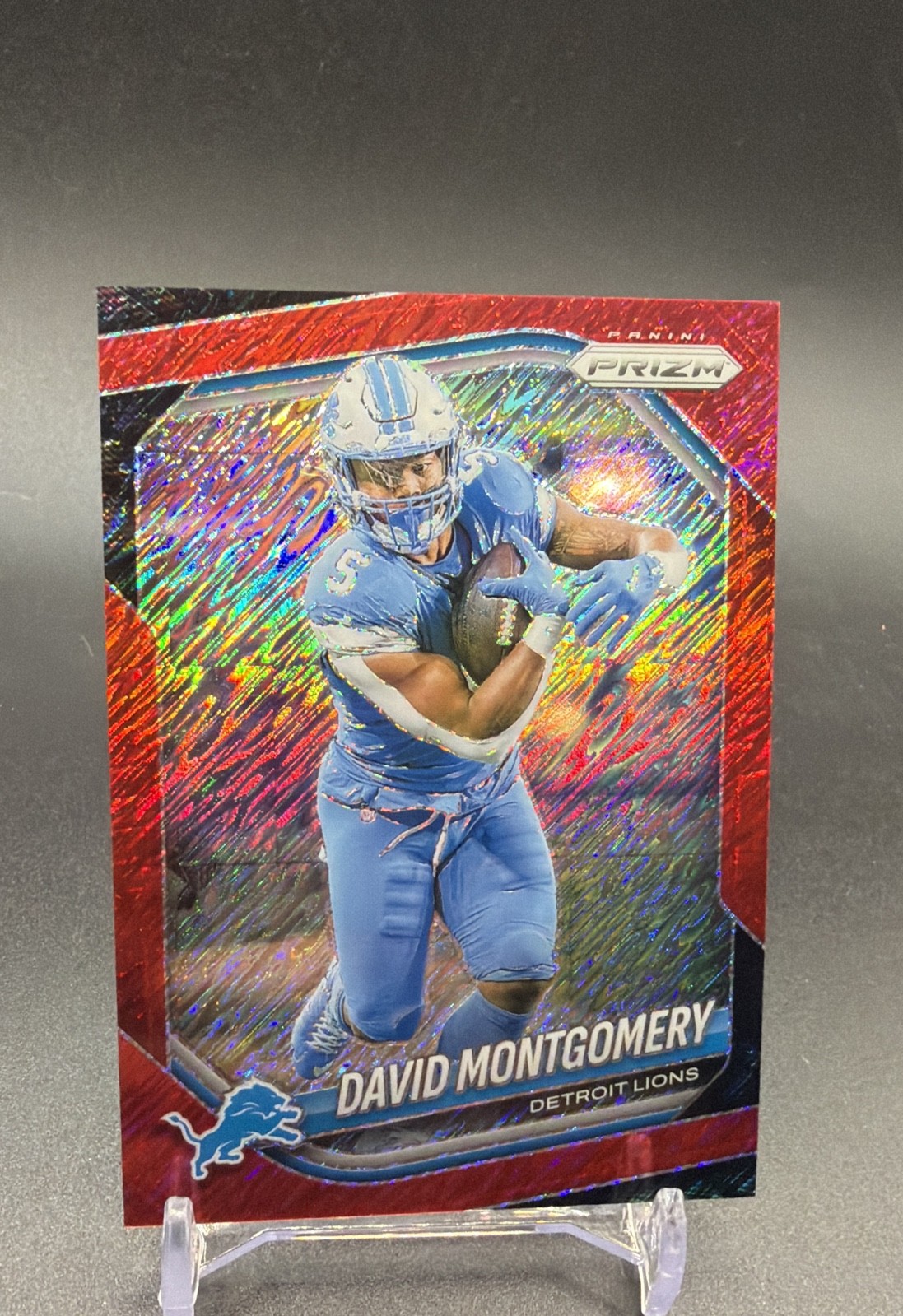 2025 Panini Prizm - David Montgomery #164 Red Shimmer Prizm /49
