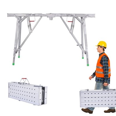 Adjustable Scaffold Platform Multipurpose Folding Scaffolding Work Platform US