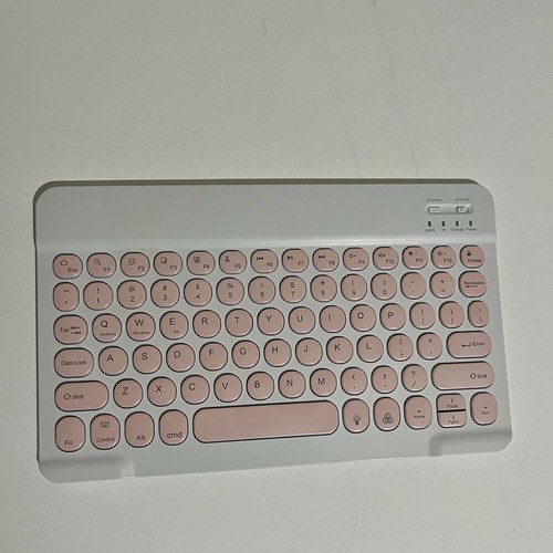 Pink Wireless Bluetooth Keyboard & Mouse Set Rechargeable iPad Tablet Laptop PC - Afbeelding 2 van 14