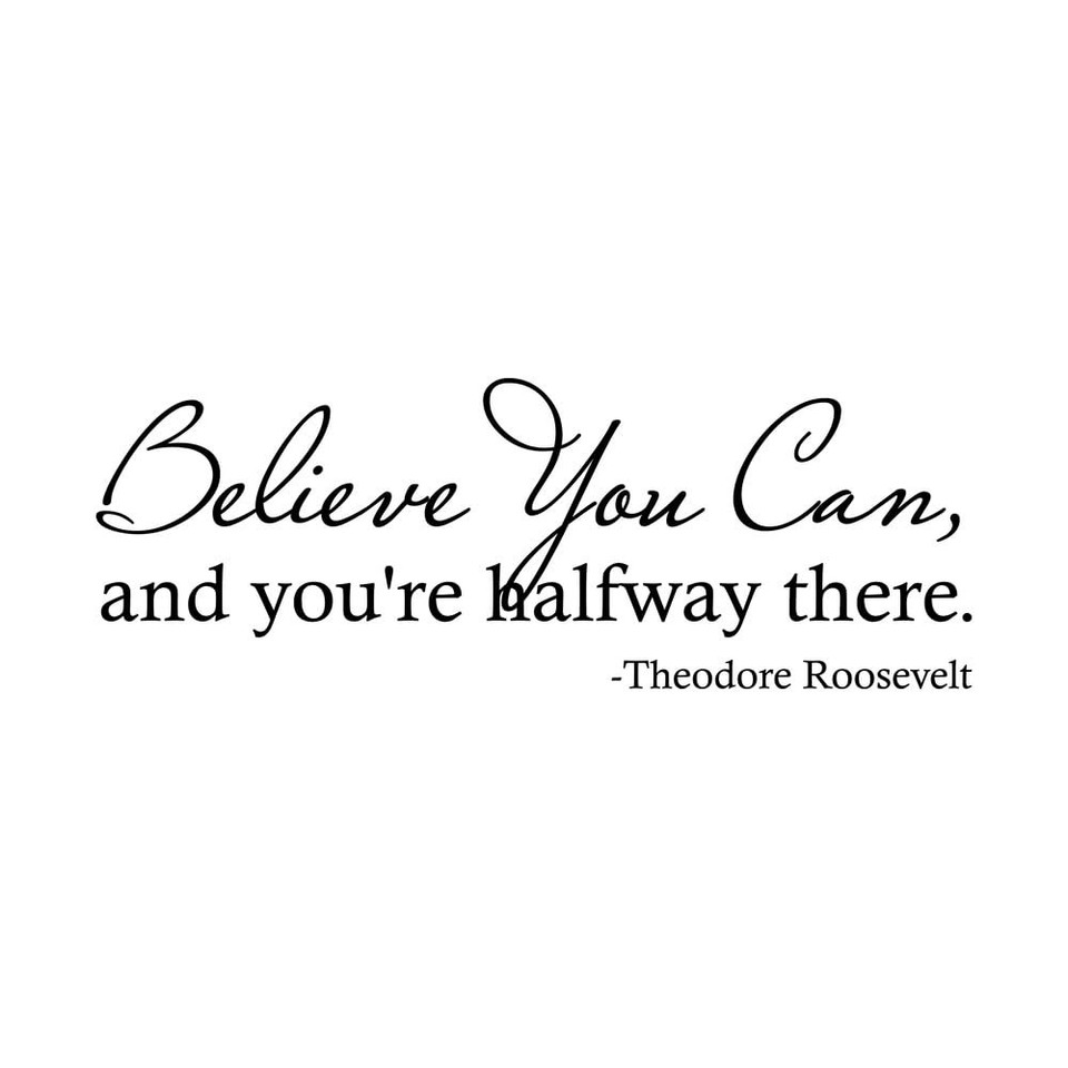 Believe You Can and You're Halfway There Theodore Wall Decal Sticker ...