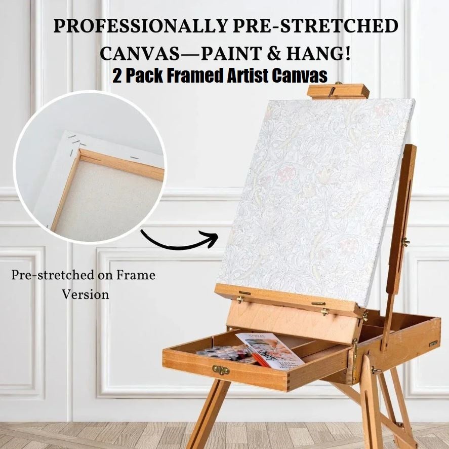 20 Pack Mixed Size Blank ARTIST CANVASES Stretched COTTON CANVAS Double Gesso