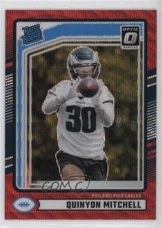2024 Donruss Rated Rookie Optic Preview Red Wave Prizm Quinyon Mitchell 1rb8