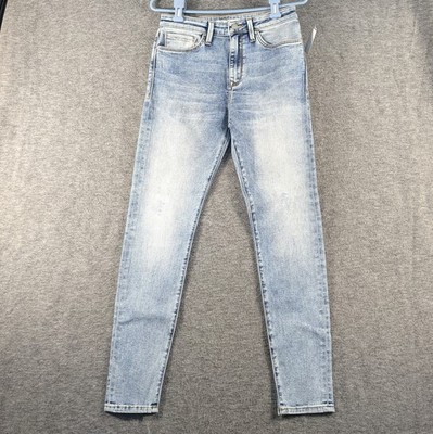 Mavi Lucy Super High Rise Super Skinny  Blue Jeans Womens 28x27 Distress SAMPLE