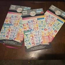 The Happy Planner Layered Boxes Me & My Big Ideas 356 Stickers Value Pack 3 SETs
