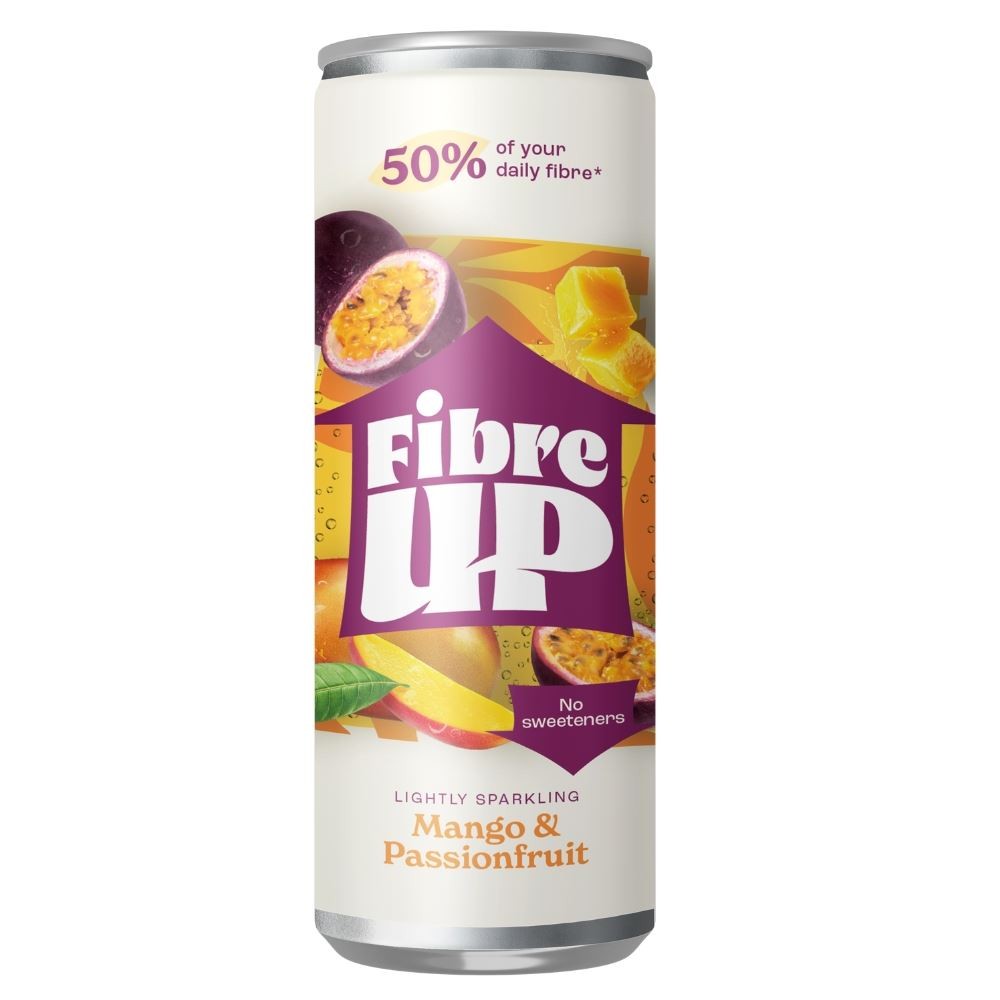 Fibre UP Mango & Passionfruit Prebiotic Fibre Drink 12 x 250ml Cans - Image 4