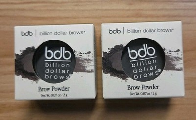 New In Box Lot Of 2 Billion Dollar Brows Brow Powder Raven 0.07oz/2g Full Size