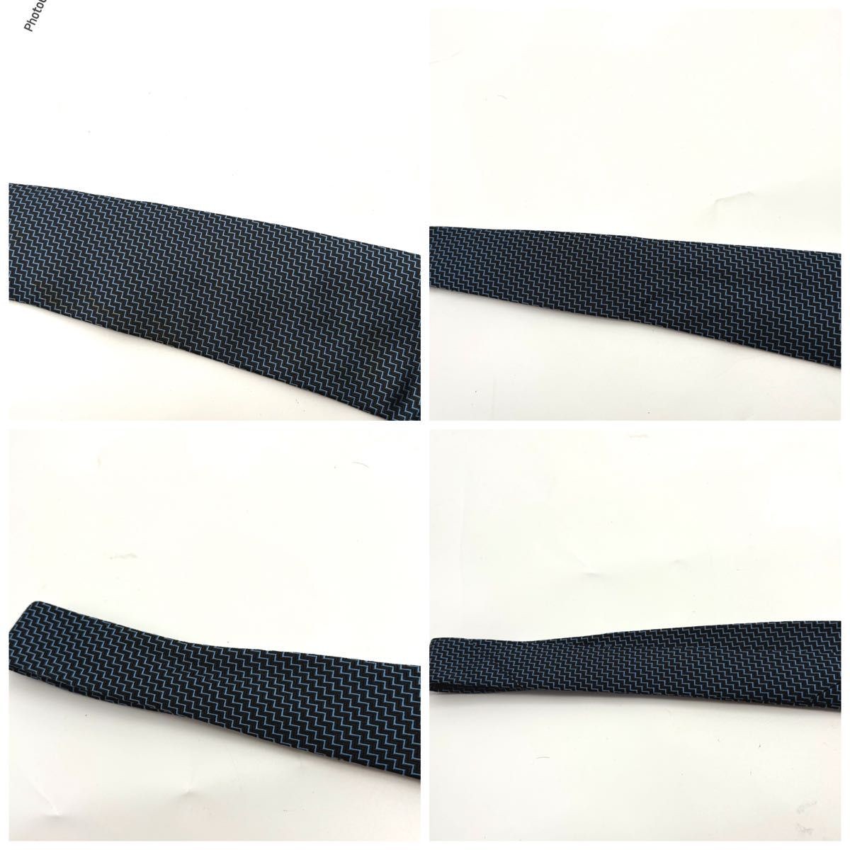 HERMES Good Condition  Zigzag Pattern Tie - image 3