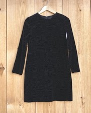 Theory NWT Wynter Dot Black Velvet Dress Sz 2