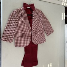 Vintage Toddler Polyester 3 Piece Suit Size 3T Slacks 1X Includes Vest 1970s