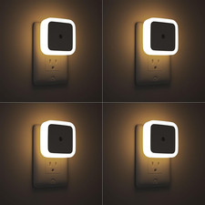Plug in Night Light 4-Pack Dusk to Dawn LED Warm White for Bedroom Bathroom Hall