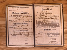 Gesellenbrief eines Schmiedes aus dem Jahre 1910