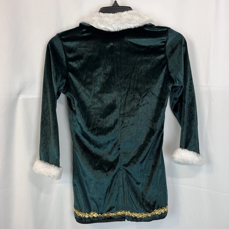 "Disfraz de Buddy Elf verde de colección SOLO CHAQUETA joven pequeño 30"" pecho HECHO EN EE. UU. Navidad" Foto 3 de 4