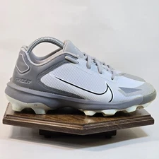 Nike Mike Trout Baseball Cleats Shoes Youth 6Y White Gray Molded MCS CZ5912-001