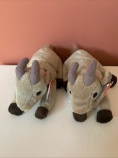 Ty Beanie Baby Goatee Goat Lot Of 2 1998 Beanbag Plush Original Mint Condition