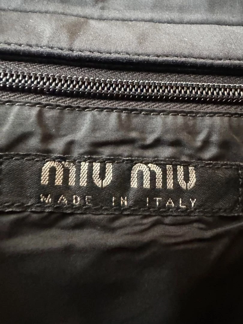 Borsa a tracolla MIU MIU Archive Sling Bag maglia vintage nera USATA originale #S2311