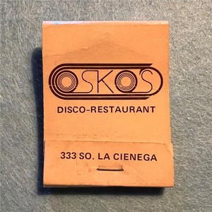 Vtg OSKO’S Disco Matchbook 333 S. La Cienega Discotheque Thank God it’s Friday