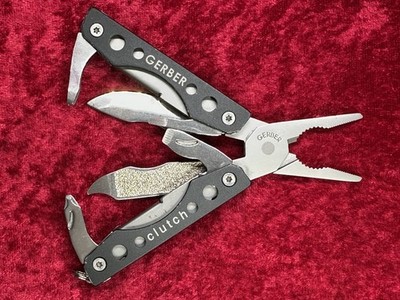 Gerber Clutch Gray Aluminum Handle Mini Multi-Tool 11 Function 10 Tool (637)