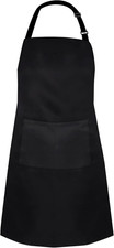Black Bib Apron Adjustable Kitchen Cooking Aprons with 2 Pockets Men Women Chef