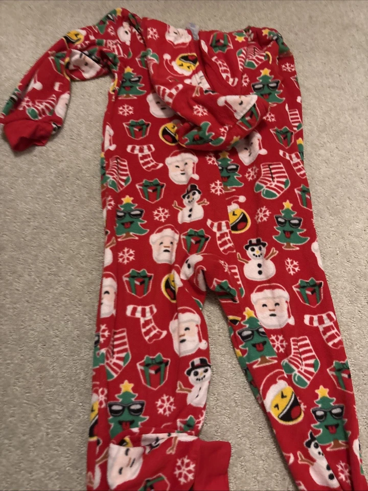 Children’s Place Christmas one piece Pajamas Hooded Size 7/8 - Image 4 of 4