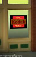 Miller's Kodak Animated Neon Window Sign 8875 O Scale Miller's Kodak Animated Neon Window Sign 8875 O Scale