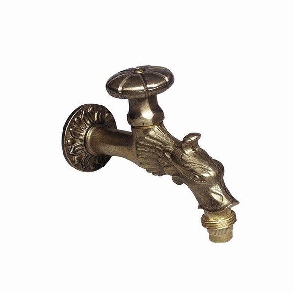 Puteus Auslaufhahn Nostalgie Aus Messing Drachenkopf Kleiner Wasserhahn Garten-image