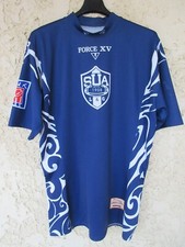 MAILLOT RUGBY SUA AGEN Force XV LNR shirt home bleu marine M EUR 32,72 - FR