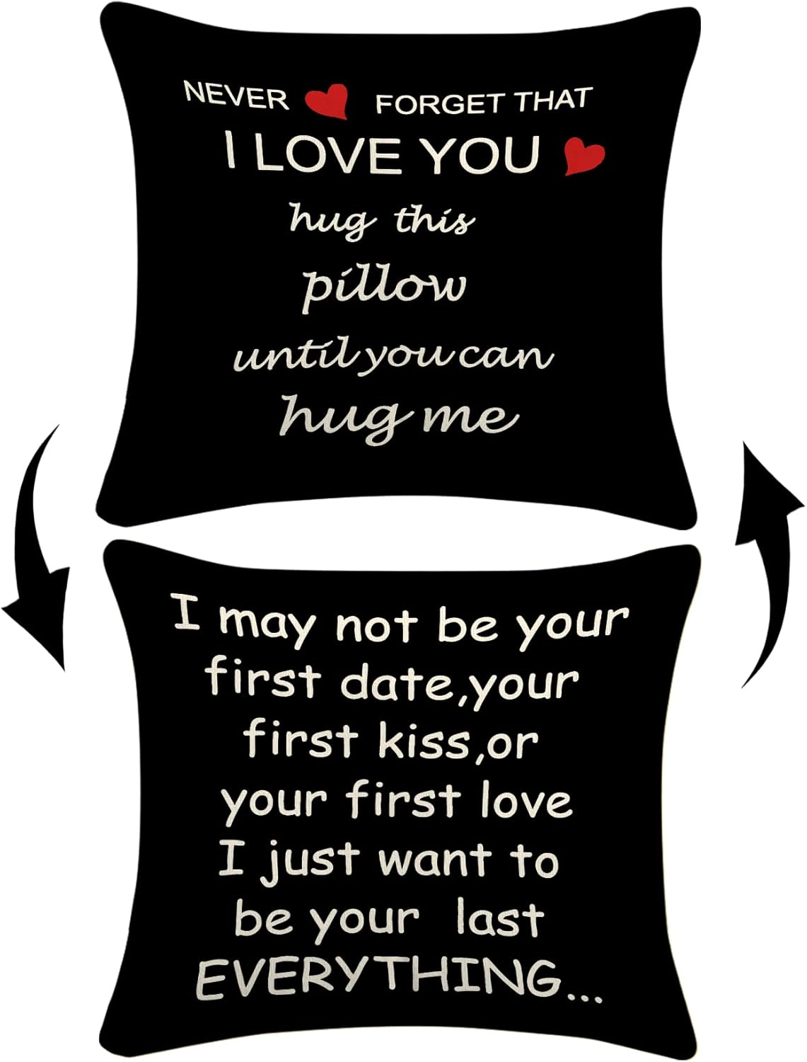 Never Forget I Love You Reversible HUG Pillow for Cozy Decor