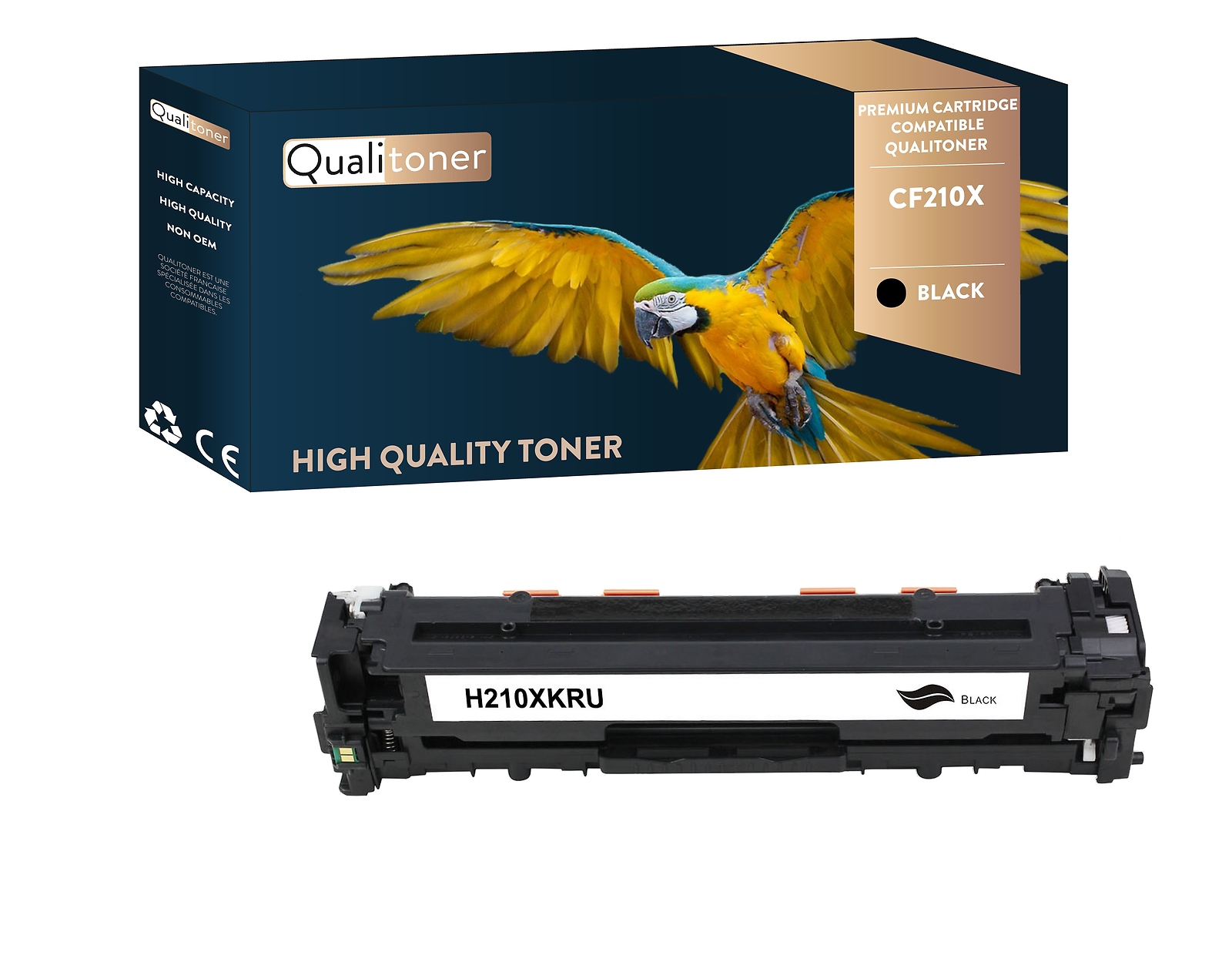 Toner HP CF210X Noir Compatible QUALITONER Cartouche Laser Haute Capacité 131X