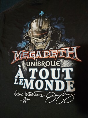 Megadeath Tshirt Mens M ..Unibroue A Tout Le Monde Brewery Tee
