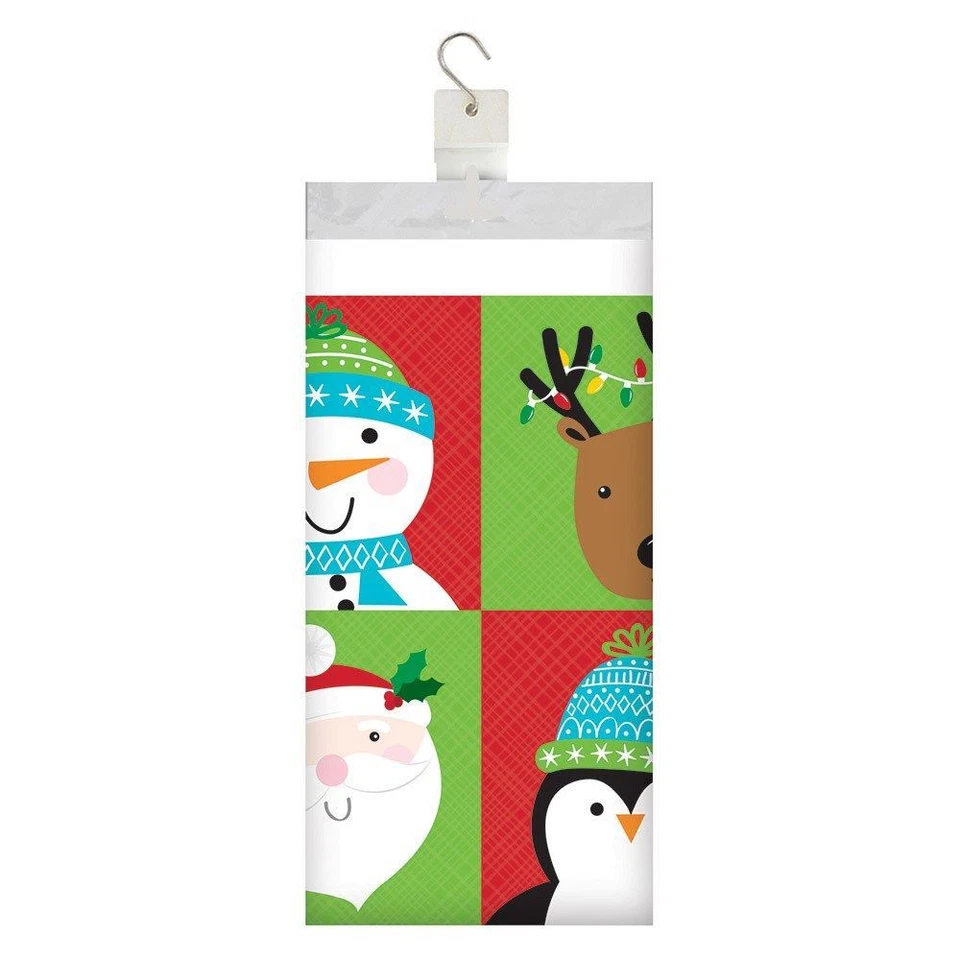 Friends of Santa Christmas Plastic Tablecover 54 x 102 - Image 2 of 2