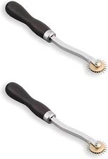 2Pcs Wheel Leather Sewing Stitch Spacing Paper Craft Tool Roulette 4Mm