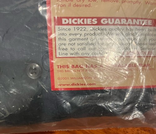 Vintage 2001 Dickies Men’s Work Shirt Long Sleeve Size 3XL Navy Blue - Picture 3 of 6