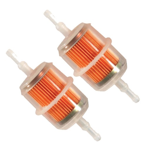 2 x LARGE Petrol InLine Universal Clear Fuel Filters Fits 6 or 8mm