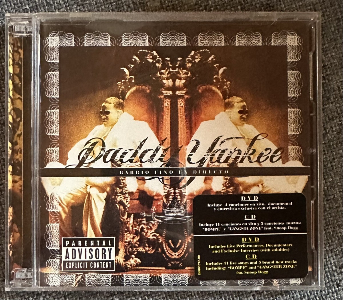 Barrio Fino en Directo by Daddy Yankee CD & DVD) Dec-2005 
