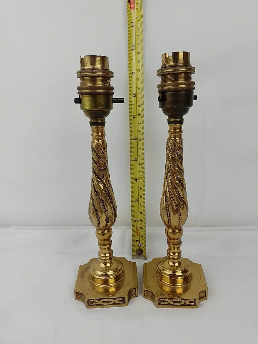Antique brass bedside table lamps deals