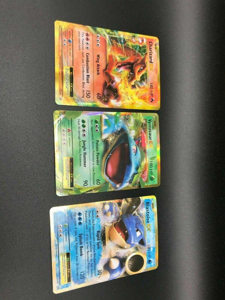 Venusaur Charizard Blastoise EX 1, 12 & 21/108 NM Pokemon Xy