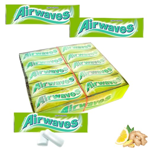 Airwaves Lime & Ginger Chewing Gum 14G Perfect Kids Gift 1020full box
