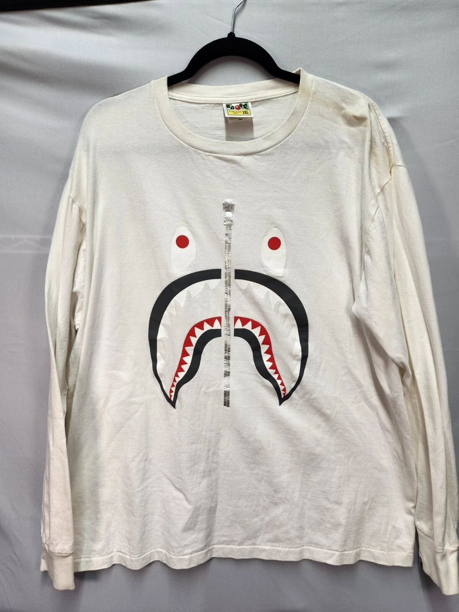 A Bathing Ape Long Sleeve White Shirts for Men for sale | eBay