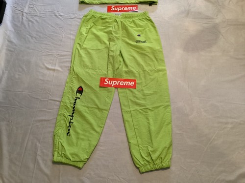 Supreme Champion Track Suit Collab. Neon Green Size Med Unisex SS18 - Picture 14 of 19